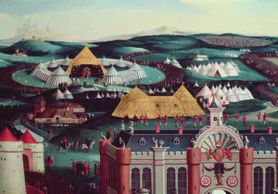 Veld van het Gouden Laken, 7 juni 1520 (centraal van de tenten) door Friedrich Bouterwek